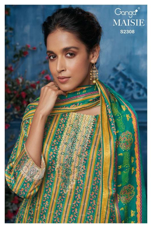 Ganga Maisie 2308 catalog designer salwar kameez manufacturers surat
