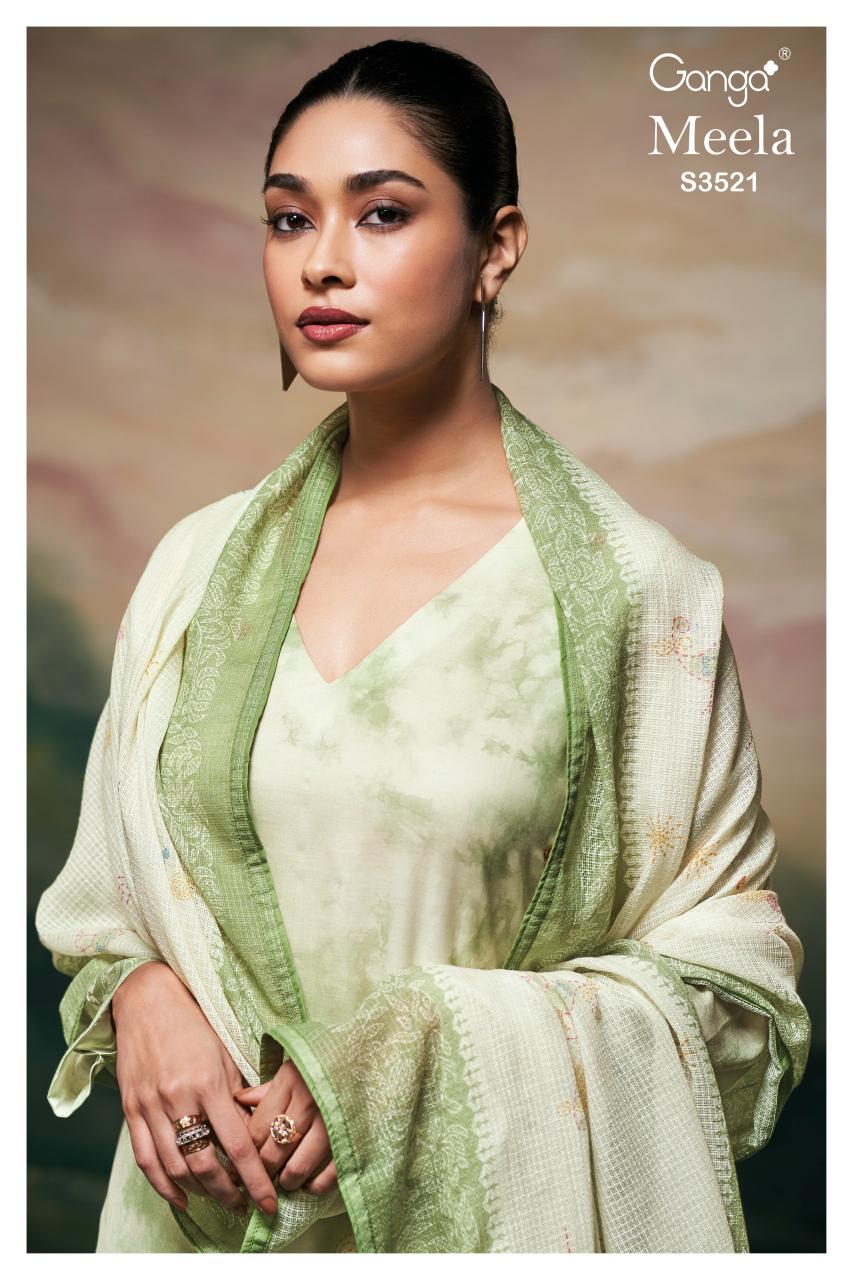 Ganga Meela 3521 catalog wholesale salwar kameez dealers