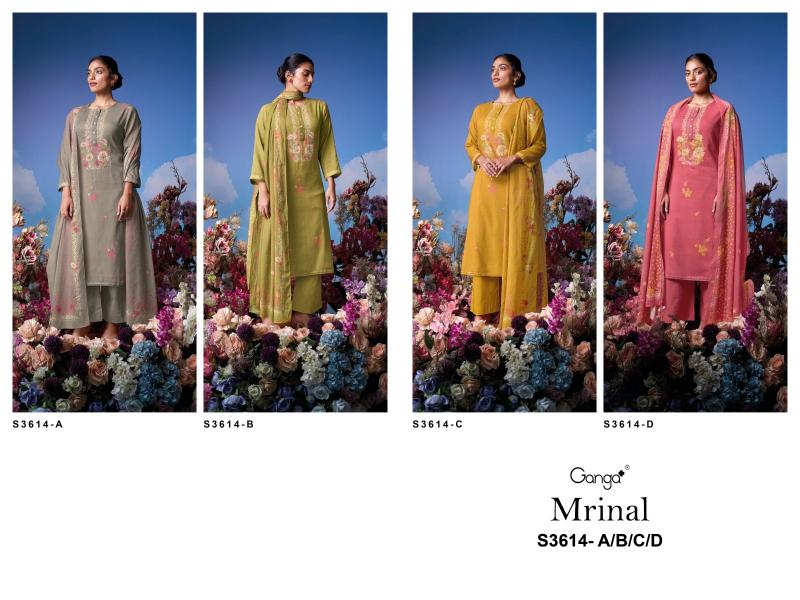 Ganga Mrinali 3614 catalog ladies salwar kameez wholesalers in bangalore