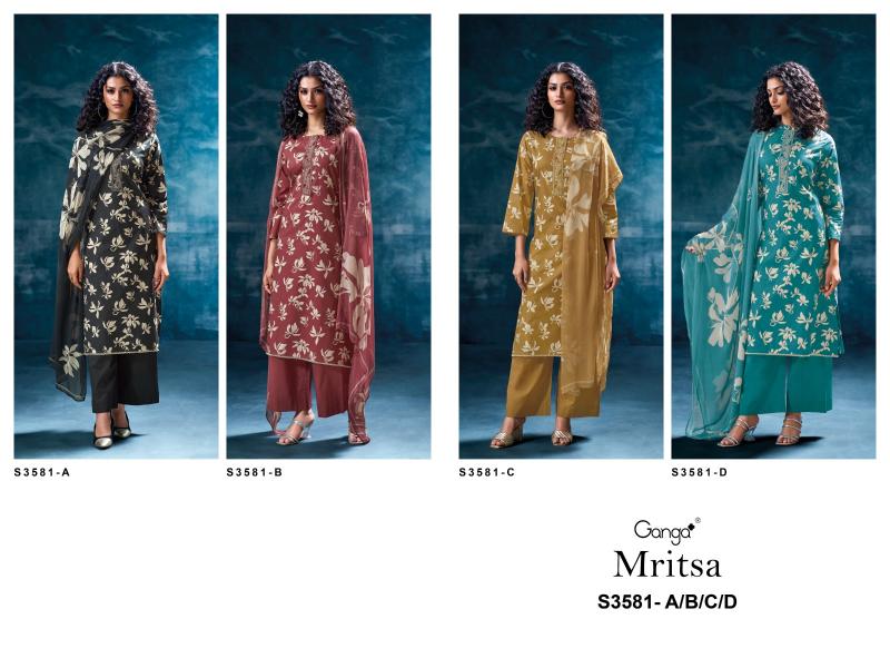 Ganga Mritsa 3581 catalog designer salwar kameez wholesalers india