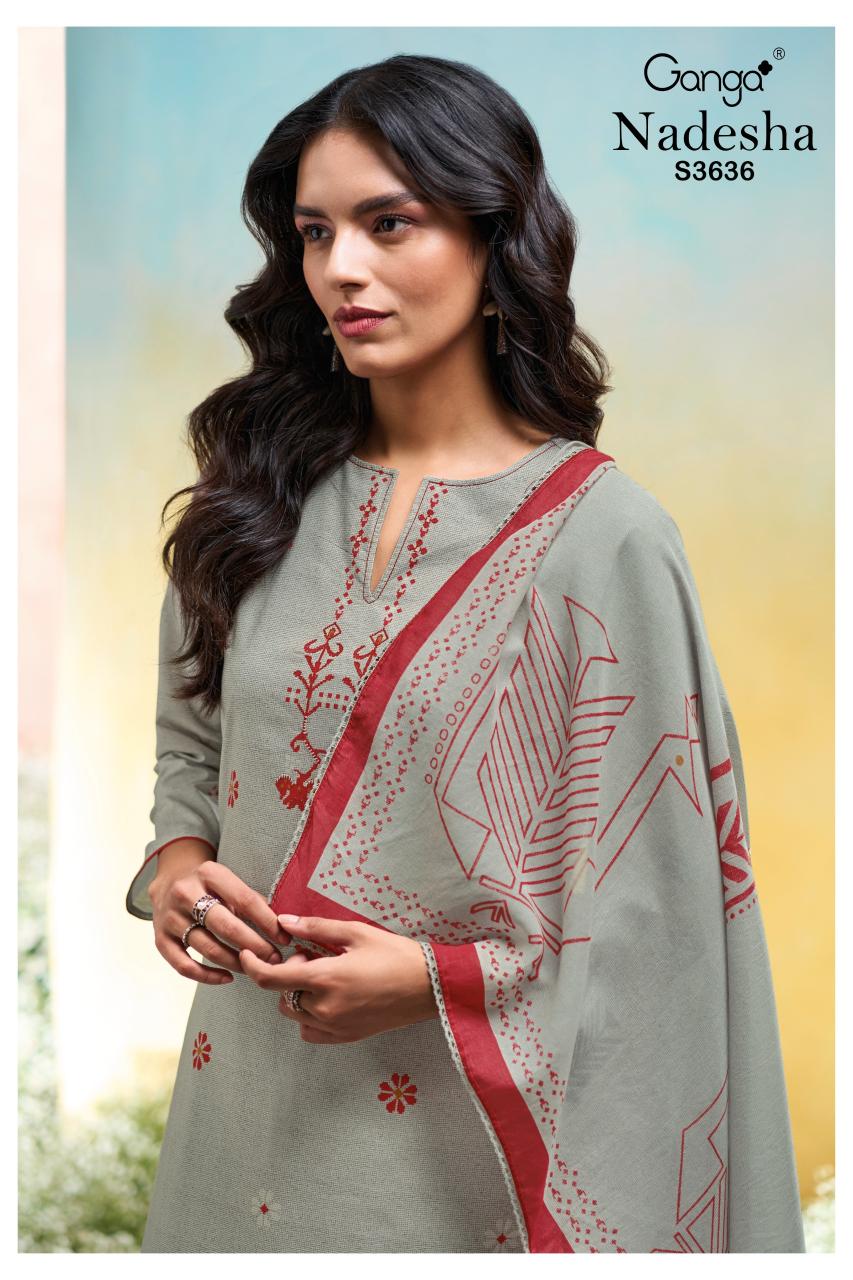 Ganga Nadesha 3636 catalog online wholesale pakistani wedding salwar kameez