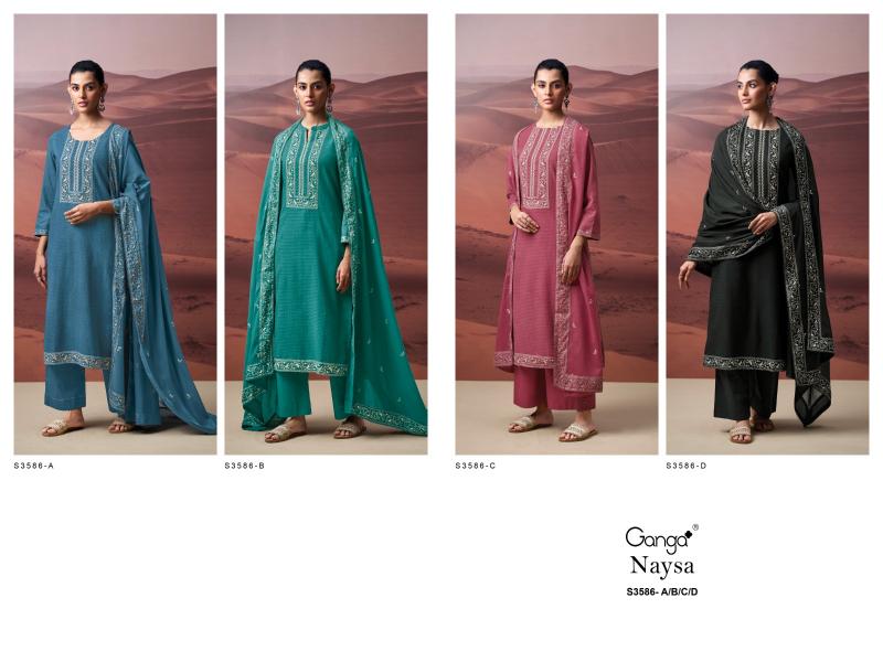 Ganga Naysa 3586 catalog indian salwar kameez wholesale