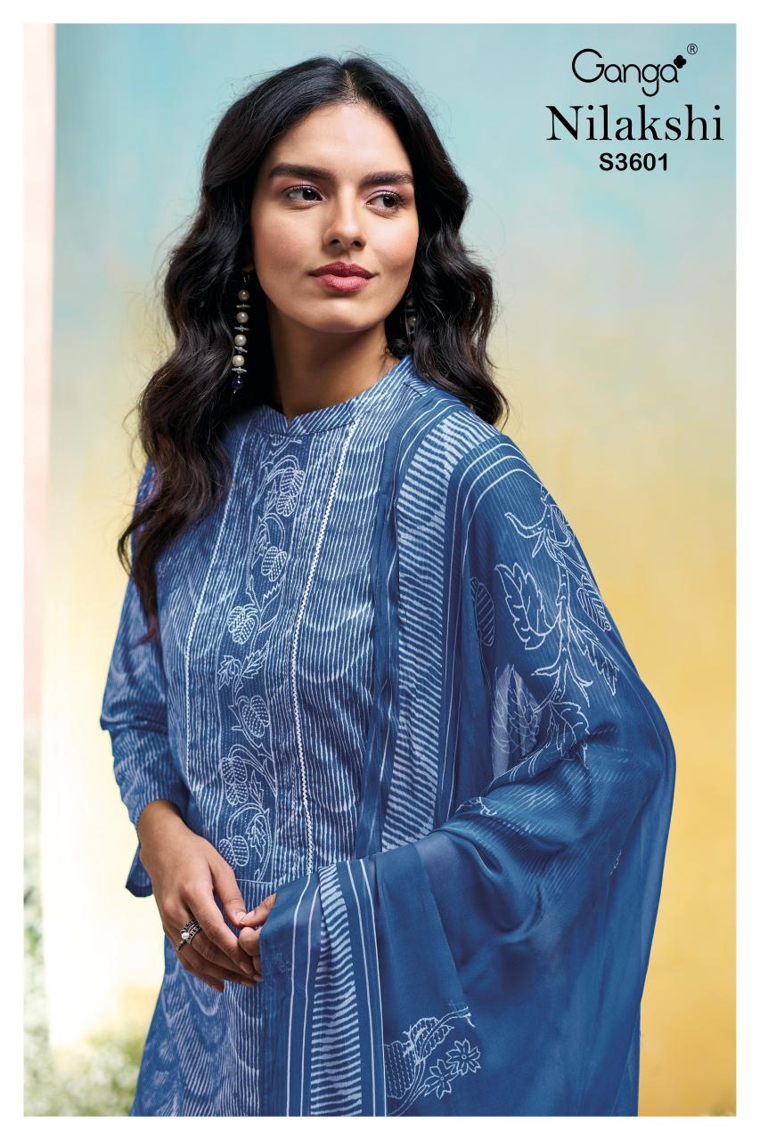 Ganga Nilakshi 3601 catalog cotton salwar kameez wholesale