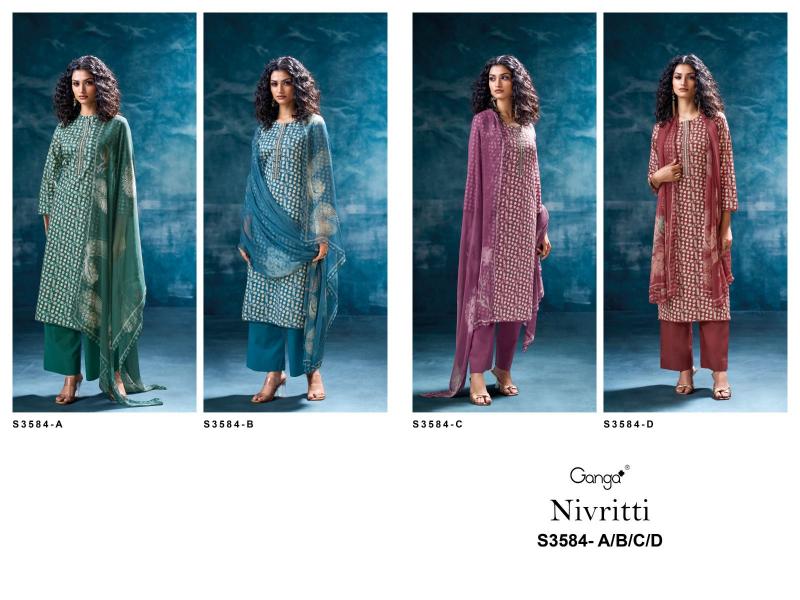 Ganga Nivritti 3584 catalog salwar kameez india wholesale