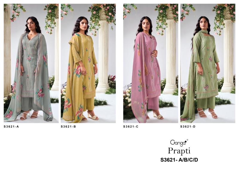 Ganga Prapti 3621 catalog salwar kameez wholesale surat