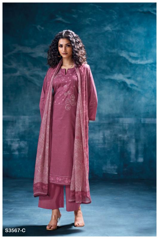 Ganga Pujita 3567 catalog unstitched salwar kameez wholesalers in india