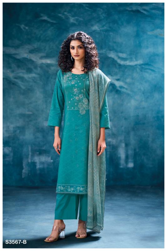 Ganga Pujita 3567 catalog unstitched salwar kameez wholesalers in india