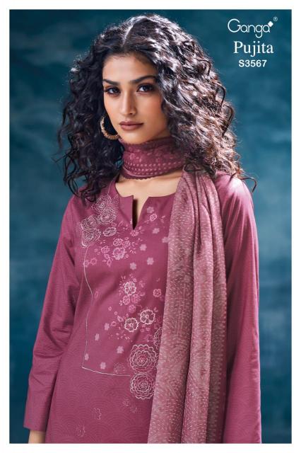 Ganga Pujita 3567 catalog unstitched salwar kameez wholesalers in india