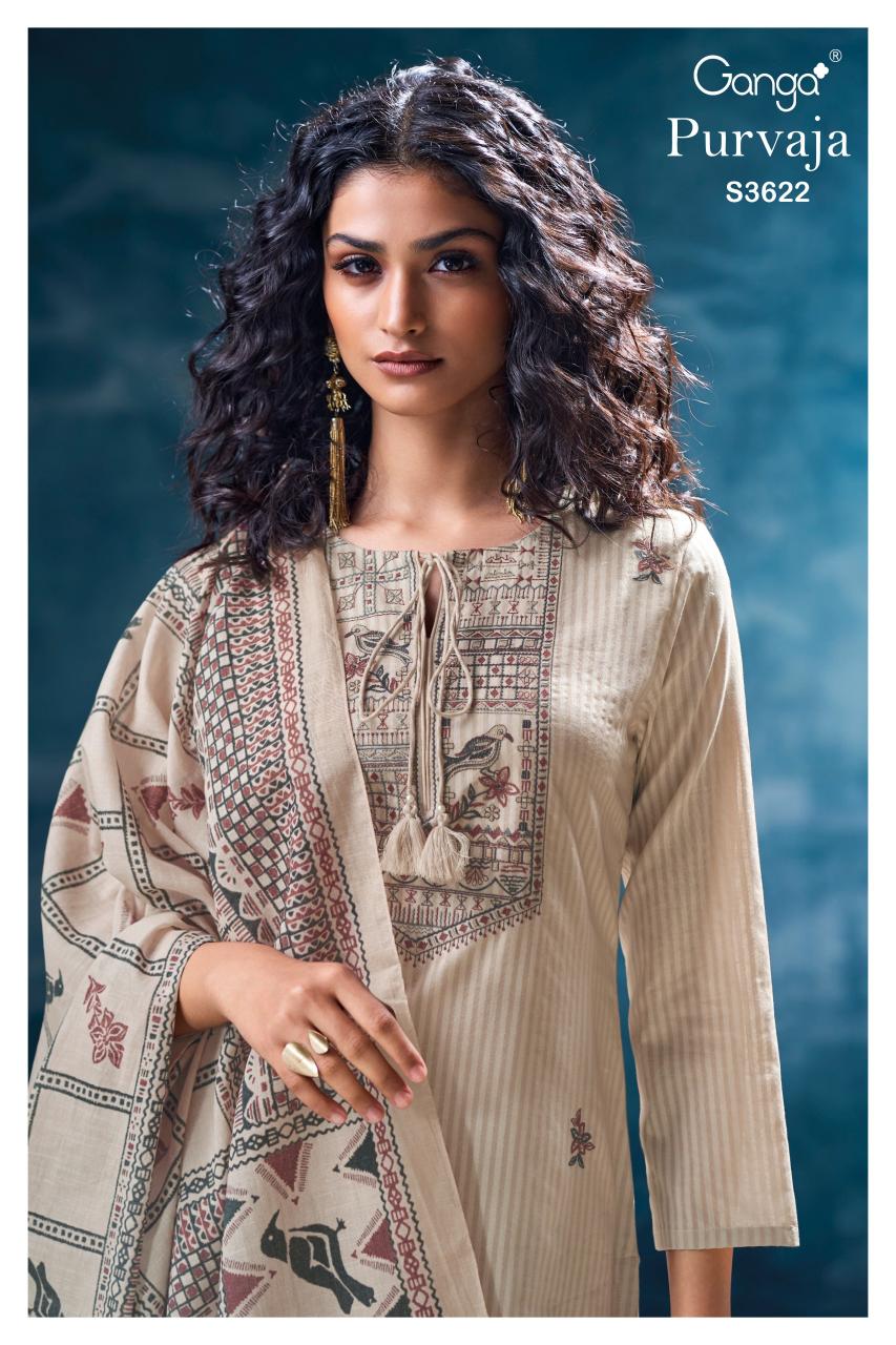 Ganga Purvaja 3622 catalog salwar kameez wholesale surat gujarat