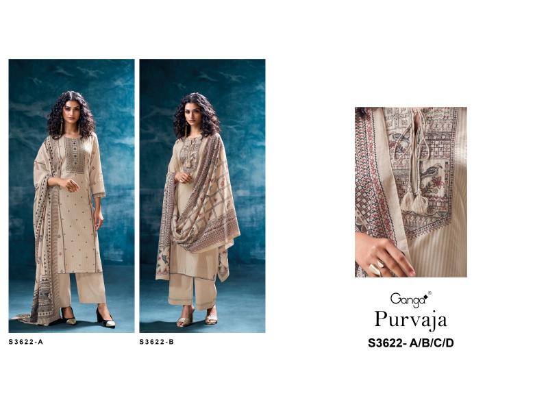 Ganga Purvaja 3622 catalog salwar kameez wholesale surat gujarat
