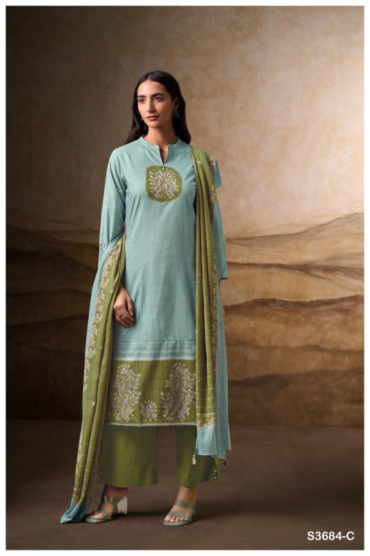 Ganga Rosyra 3684 catalog wholesale salwar kameez 