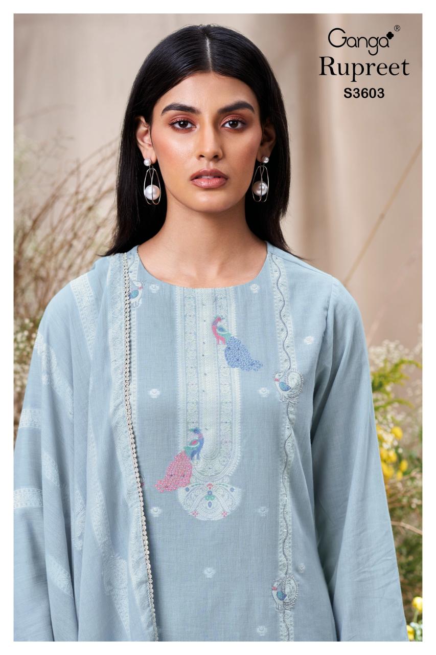 Ganga Rupreet 3603 catalog wholesale suppliers of salwar kameez in surat gujarat