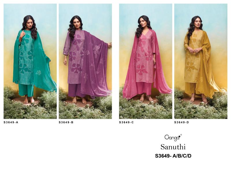 Ganga Sanuthi 3649 catalog salwar kameez wholesaler in surat