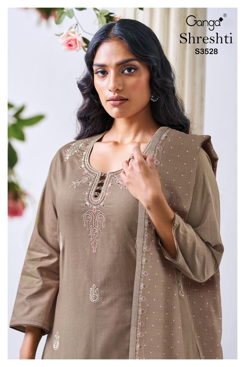 Ganga Shreshti 3528 catalog salwar kameez wholesale market in mumbai