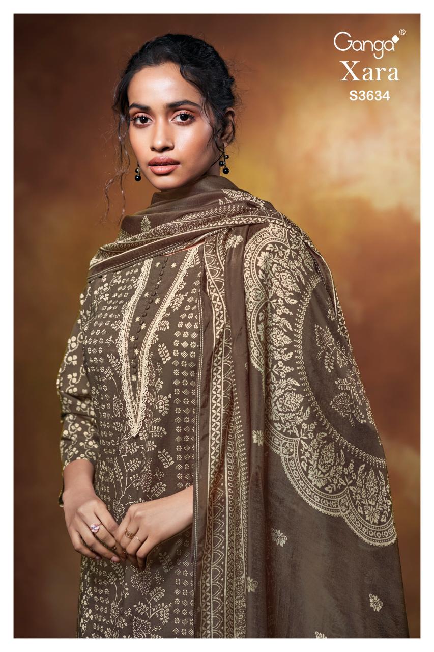 Ganga Xara 3634 catalog online salwar kameez surat