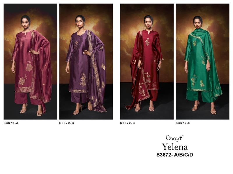 Ganga Yelena 3672 catalog salwar kameez factories in surat