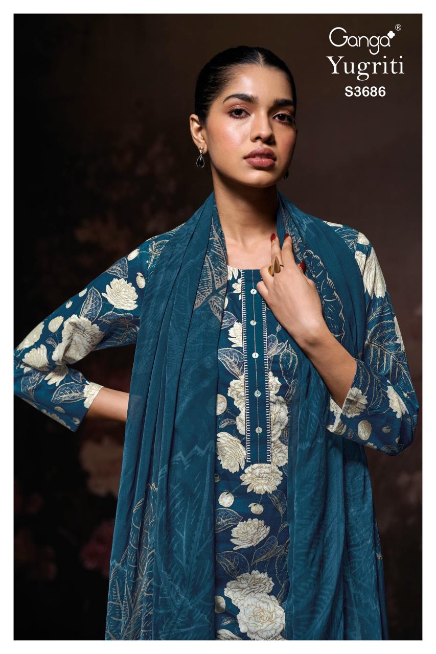 Ganga Yugriti 3686 catalog salwar kameez wholesale ahmedabad