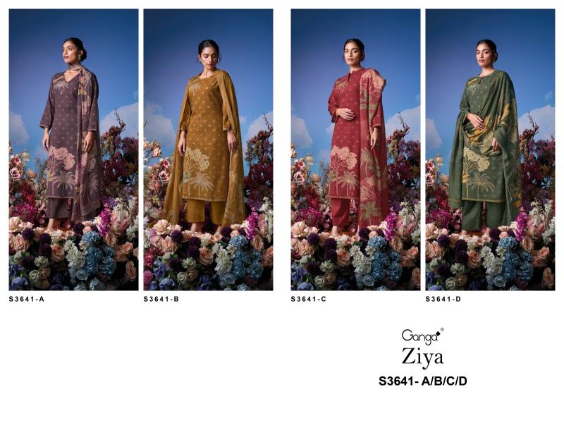 Ganga Ziya 3641 catalog wholesale suppliers of salwar kameez in surat gujarat