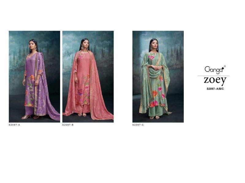 Ganga Zoey 2097 catalog wholesale salwar kameez surat