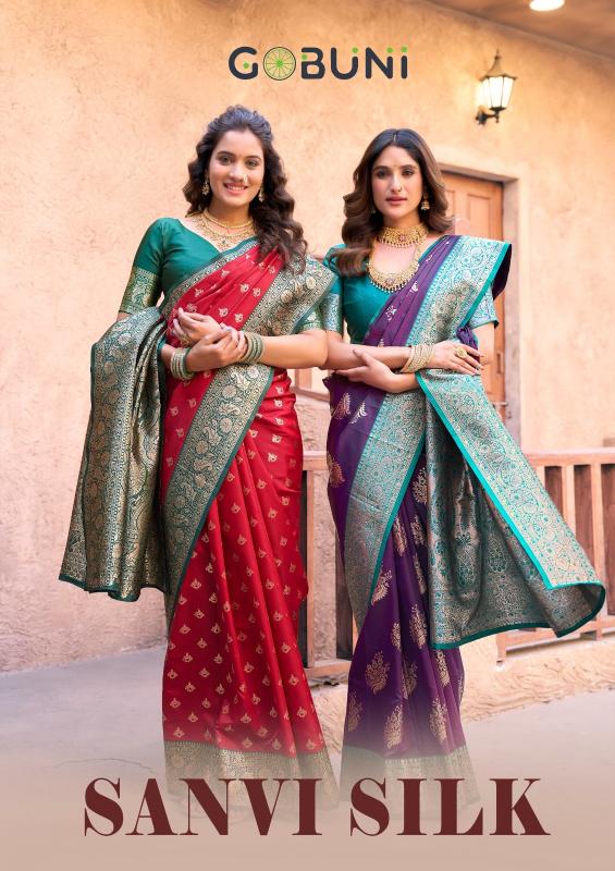 Gobuni Sanvi Silk catalog surat silk sarees online shopping
