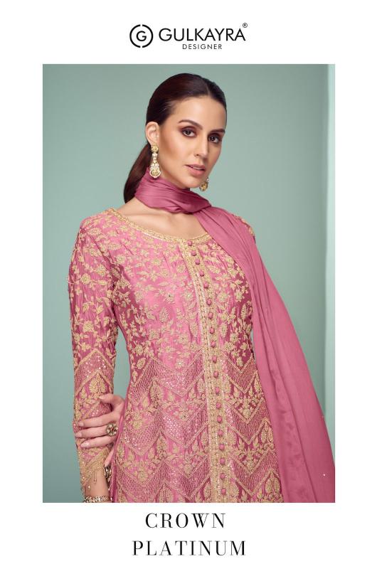 Gulkayra Crown Platinum catalog Chinon designer salwar kameez wholesale online