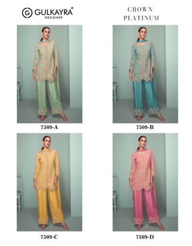 Gulkayra Crown Platinum catalog Chinon designer salwar kameez wholesale online