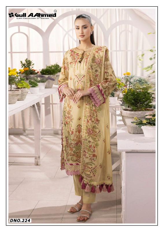 Gull AAhmed Lawn Vol-27 - Karachi Dress Material  - Wholesale Catalog