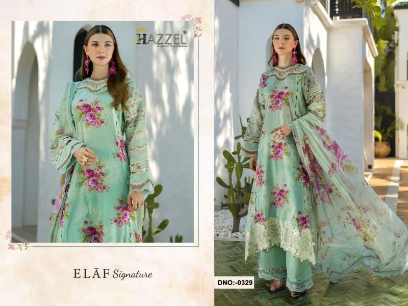 Hazzel 0329 & 0330 catalog Chiffon Dupatta wholesale dealers of pakistani suits in india