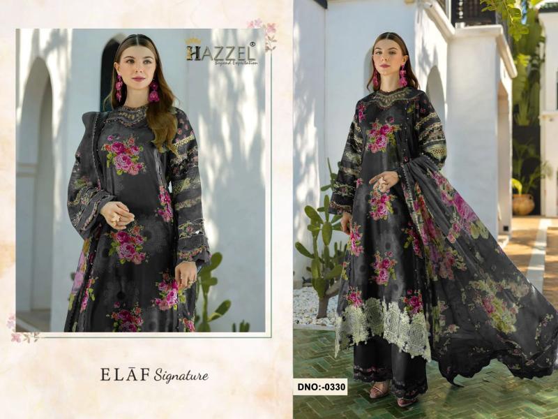 Hazzel 0329 & 0330 catalog Chiffon Dupatta wholesale dealers of pakistani suits in india