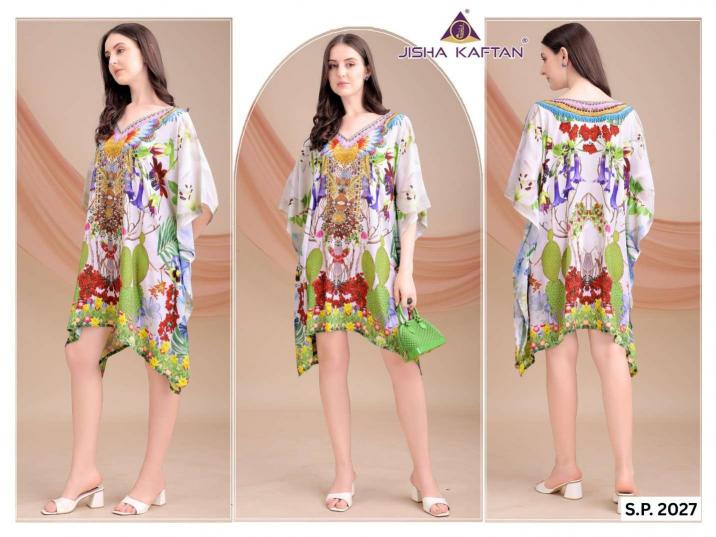 Jisha Kaftan Silk Poncho Vol 4 catalog buy kaftan kurti online india