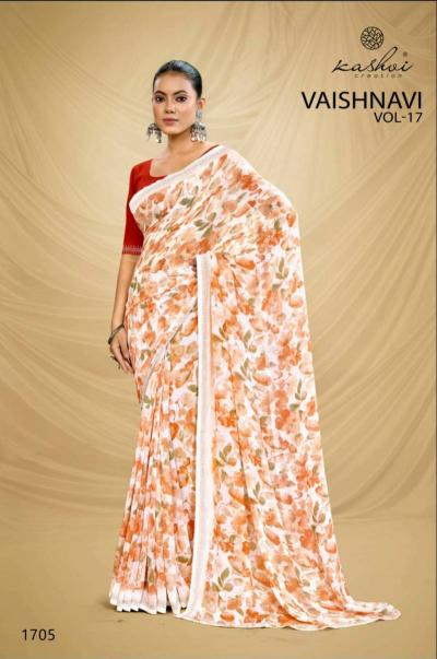 Kashvi Vaishnavi Vol 17 catalog printed sarees georgette surat