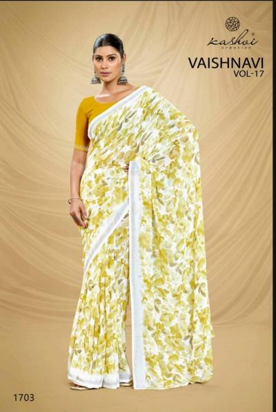 Kashvi Vaishnavi Vol 17 catalog printed sarees georgette surat