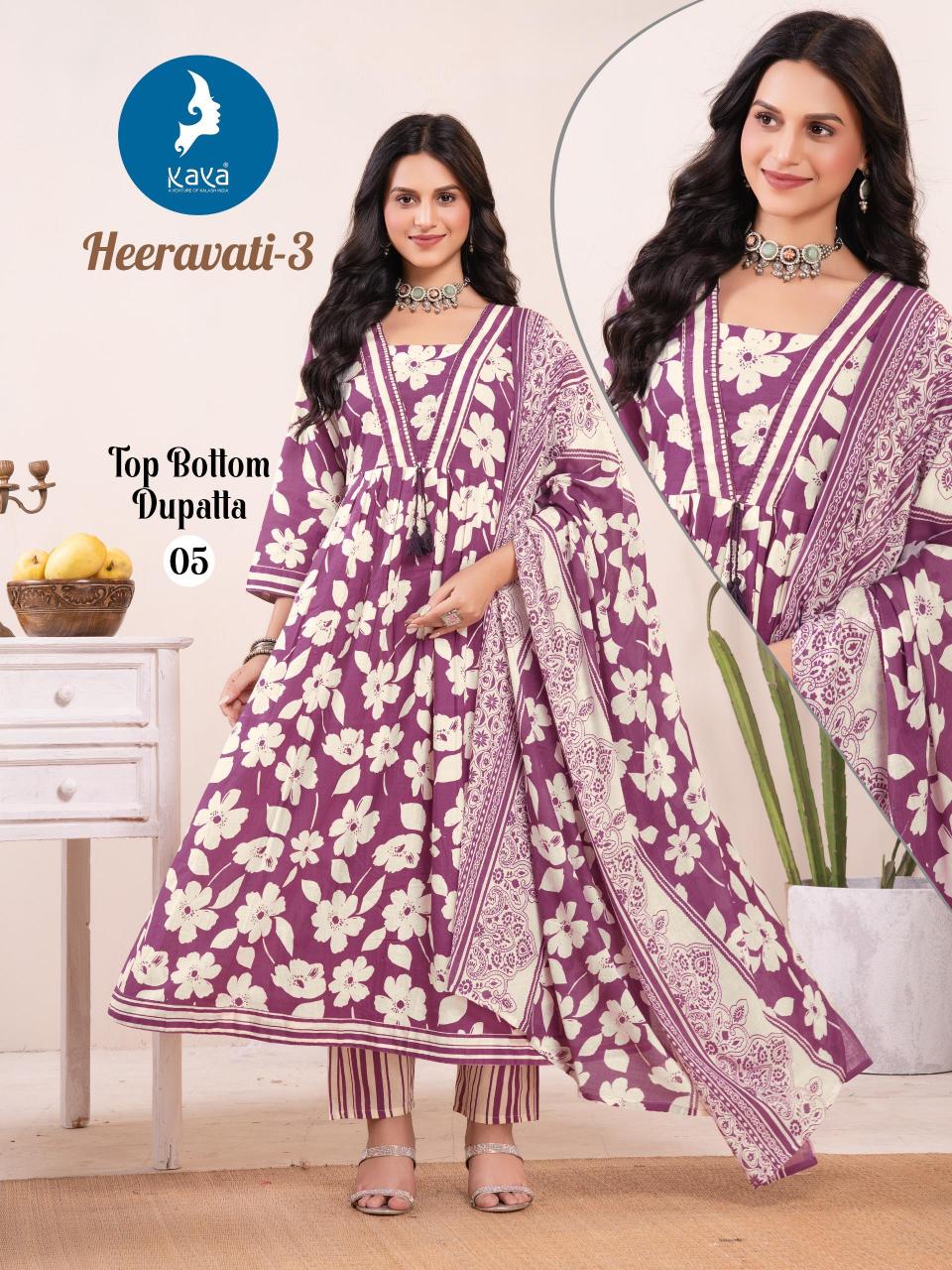 Kaya Heeravati vol 3 catalog yellow colour kurti online india
