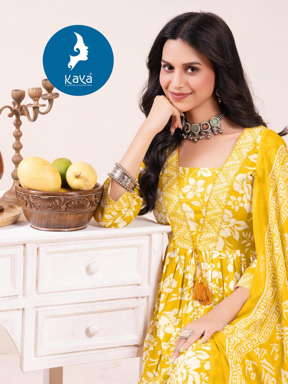 Kaya Heeravati vol 3 catalog yellow colour kurti online india