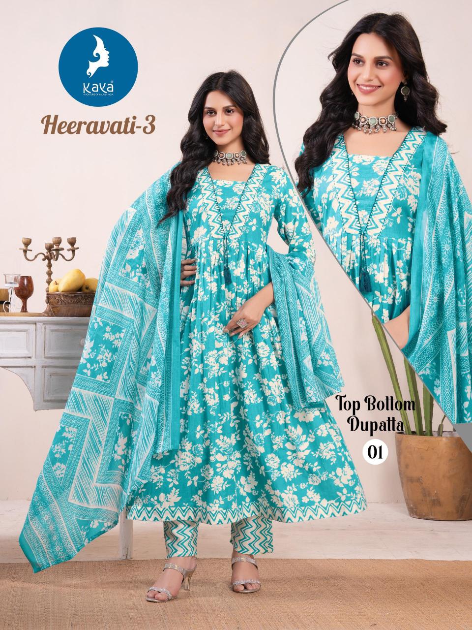 Kaya Heeravati vol 3 catalog yellow colour kurti online india