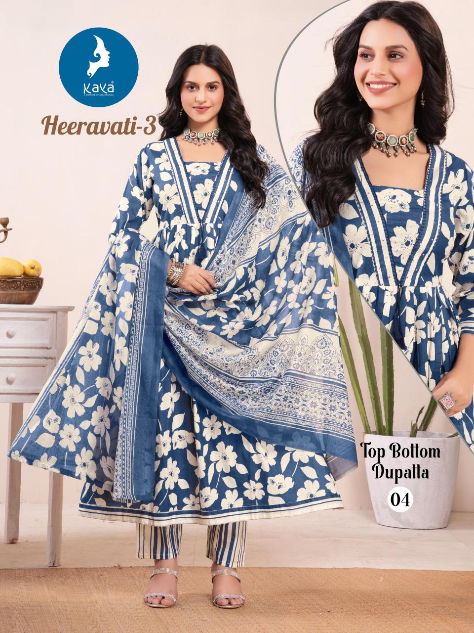 Kaya Heeravati vol 3 catalog yellow colour kurti online india