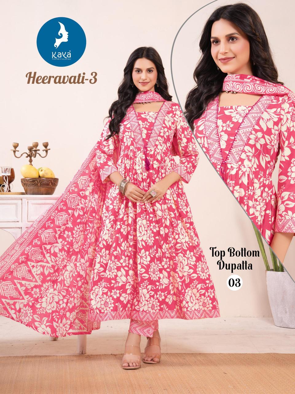 Kaya Heeravati vol 3 catalog yellow colour kurti online india