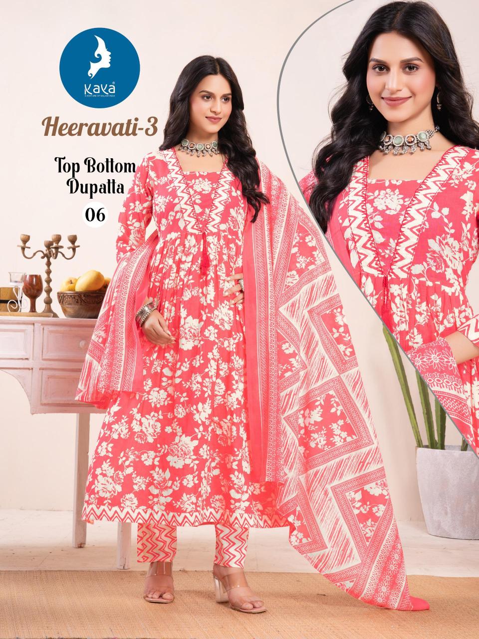 Kaya Heeravati vol 3 catalog yellow colour kurti online india