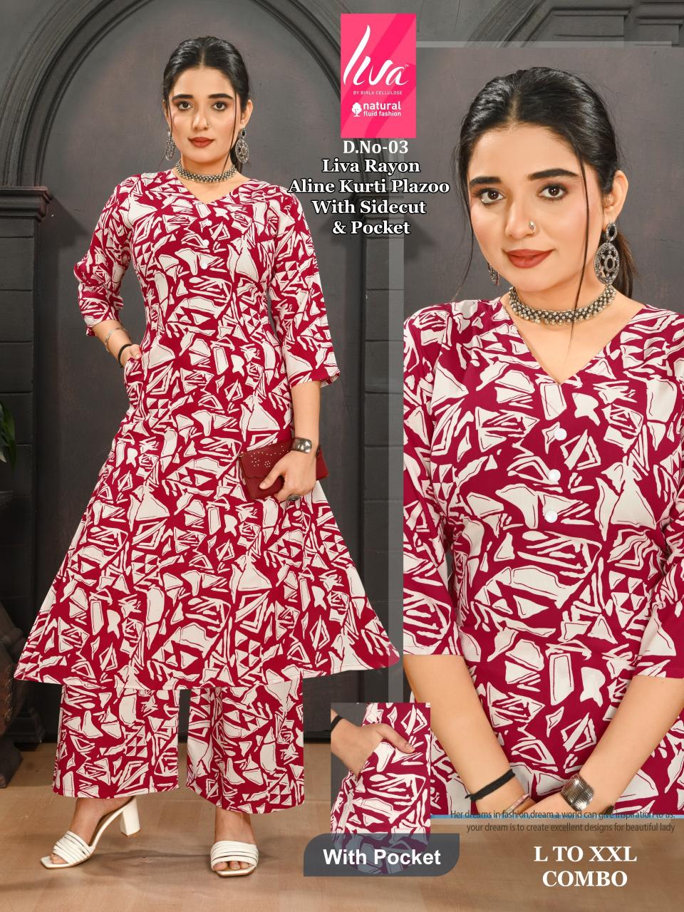 Liva D 01 to 04 catalog coordsets india