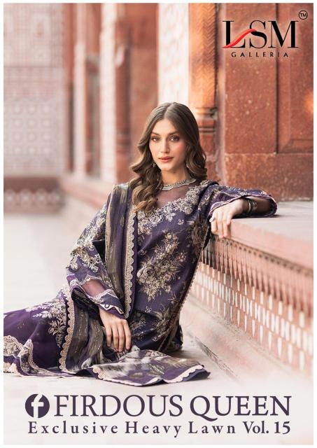 LSM Firdous Queen Vol-15 – Karachi Dress Material - Wholesale Catalog