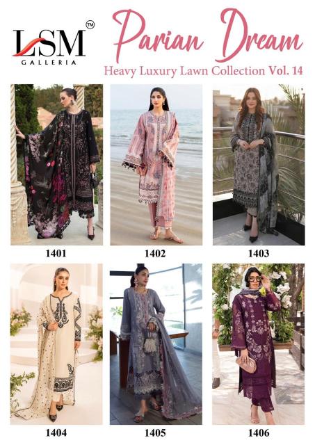 LSM Parian Dream Vol-14 – Karachi Dress Material - Wholesale Catalog