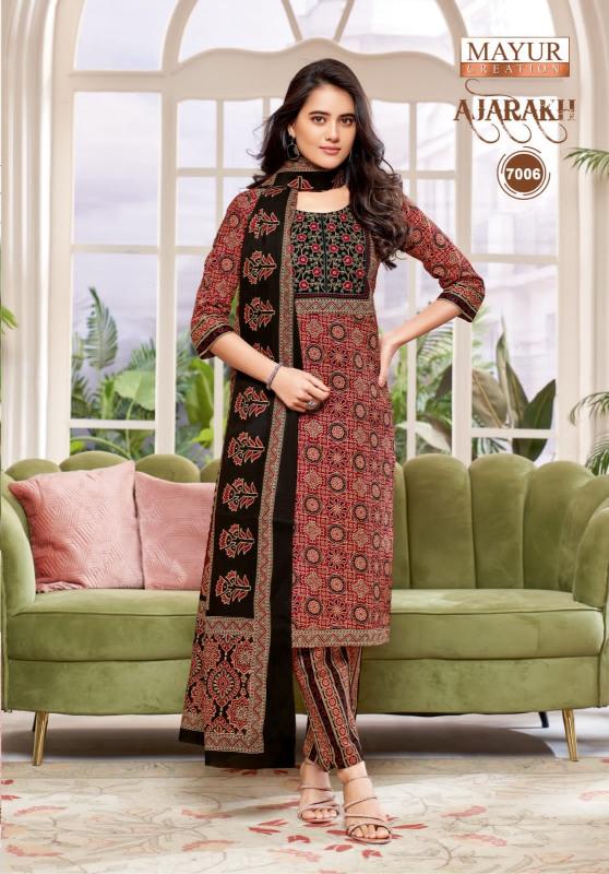 Mayur Ajarakh Vol-7 – Kurti Pant With Dupatta - Wholesale Catalog