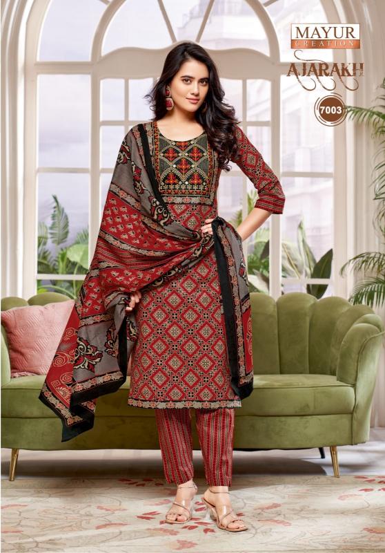 Mayur Ajarakh Vol-7 – Kurti Pant With Dupatta - Wholesale Catalog