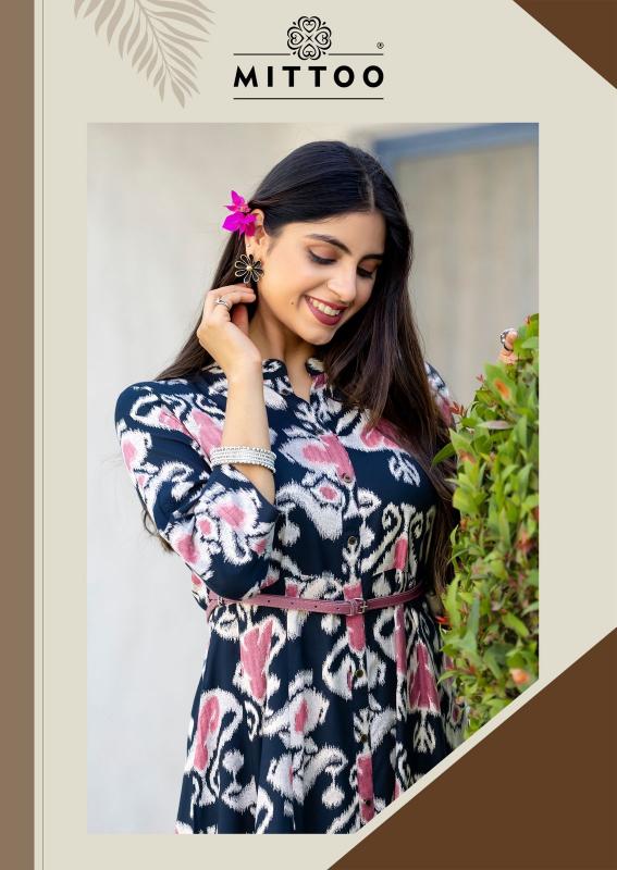Mittoo Belt Vol 21 catalog Rayon Printed western dress wholesaler