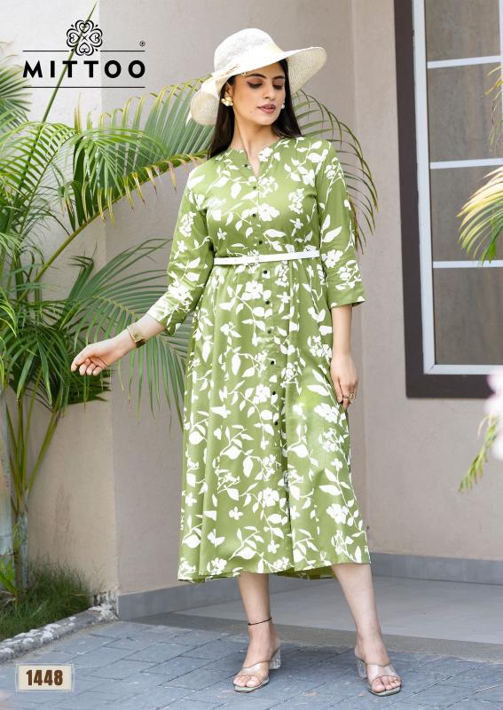 Mittoo Belt Vol 21 catalog Rayon Printed western dress wholesaler