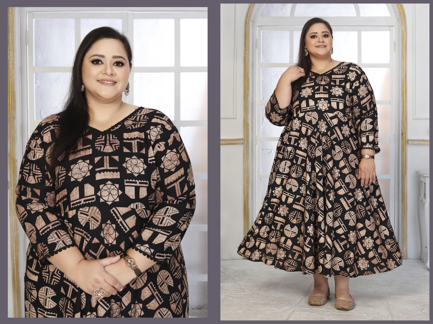 Moksh International Plus Size Color Vol 1 catalog indian long kurti plus size