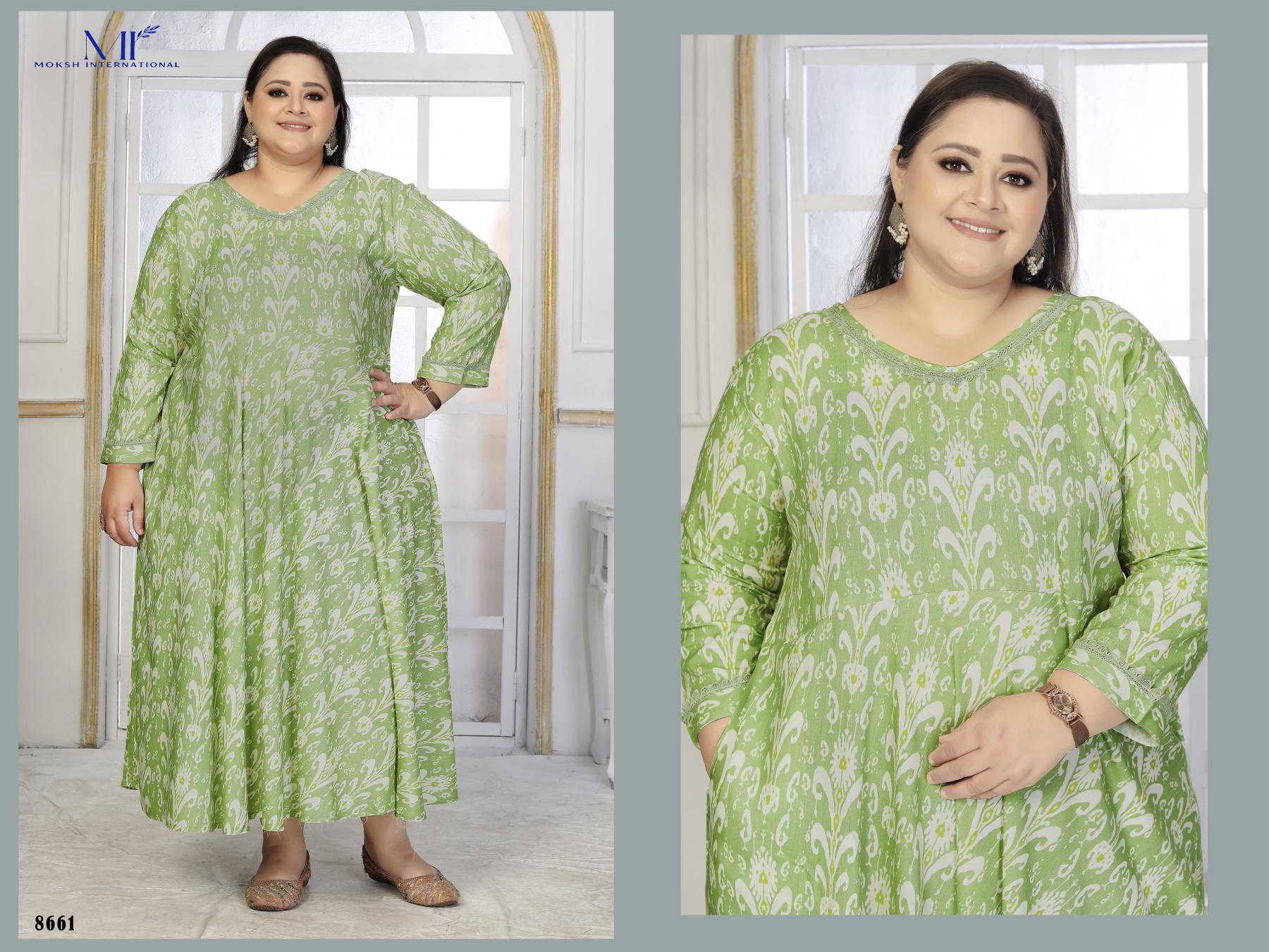 Moksh International Plus Size Color Vol 2 catalog plus size anarkali kurtis online in india