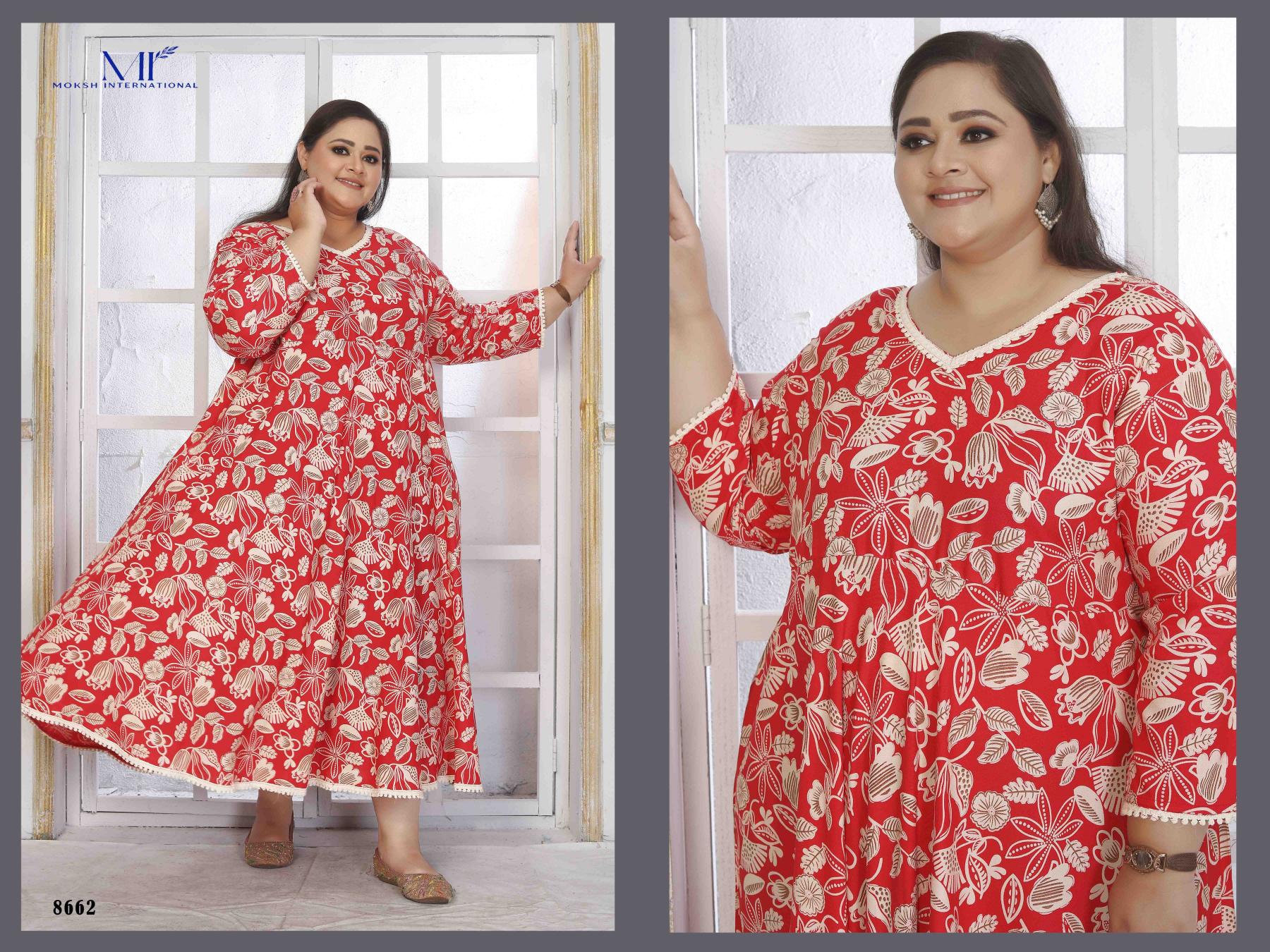 Moksh International Plus Size Color Vol 2 catalog plus size anarkali kurtis online in india