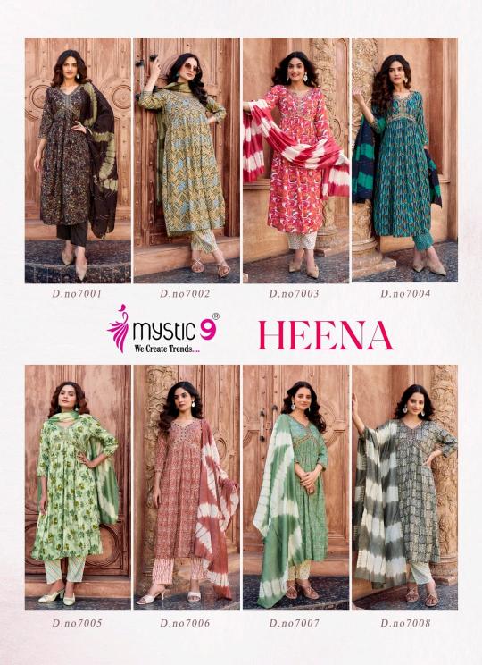 Mystic 9 Heena Vol 7 Catalog party kurtis online india