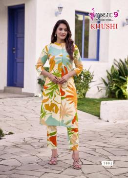 Mystic 9 Khushi Vol 3 catalog viscose wholesale co ord sets